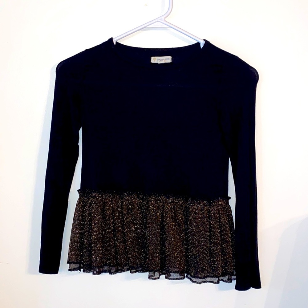 Tucker and Tate Black and gold peplum